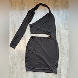 Black One-Shoulder Dress